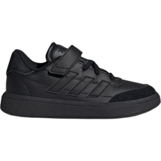 Faux Leather Running Shoes adidas Kid's Courtblock - Core Black