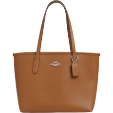 Coach Small City Tote Bag - Silver/Light Saddle