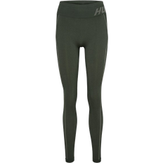 Damen - Grün Leggings Hummel Hmlte Christel Seamless MW Tights - Climbing Ivy Seagrass Melange