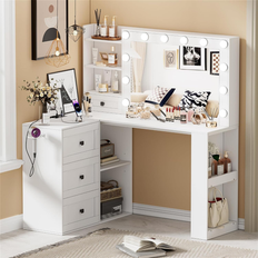 Furniture Pakasept Vanity with Mirror Lights Dressing Table