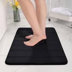 Black Non-Slip Bath Mats Aspire Homeware Mat Memory Foam