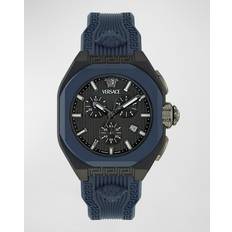 Versace V-Legend Chrono TPU-Strap Watch, 44mm Black Eco Ceramic
