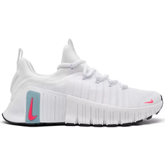 Laced - Women Gym & Training Shoes Nike Free Metcon 6 W - White/Denim Turquoise/Black/Hot Punch