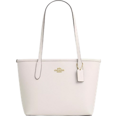 Leather - White Totes & Shopping Bags Coach Small City Tote Bag - Gold/Chalk