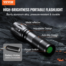 VEVOR Outdoor Equipment VEVOR 2 pack flashlights 3000 high lumens 5 modes adjustable focus flashlight