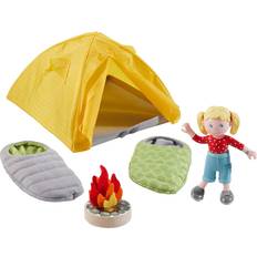 Haba Play Set Haba Little Friends Camping Play Set Includes Tent, 2 Reversible Sleeping Bags, Campfire and 4" Little Friends Bendy Girl Doll