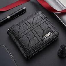 Shein Korean Style Men Short Wallet Fashionable Classic Horizontal Wallet Large Multi-Card Slot Business Wallet