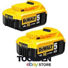 Dewalt dcb184 18v 5.0ah xr li-ion batteries twin pack