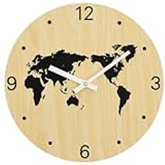 Yellow Clocks vidaXL Yellow and Black Engineered Wood Wall Clock 30cm