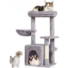 VEVOR Cat Tree 31.4 Inch Cat Tower Cat Condo Sisal Lysegrå