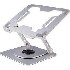 Ewent adjustable aluminium alloy laptop stand for desk with 360 swivel base, er