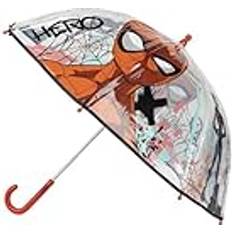 Paraplyer Spider-Man Spidermans bubbelparaply manuell öppning transparent med Spiderman-tryck tillverkad av 100% POE med glasfiberstruktur originalprodukt designad i Spanien, svart