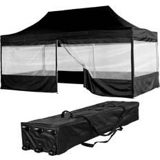 Pavillons et Accessoires Pavillon En Aluminium 3 x 6 m Pro 4 Parties Latéraux étanches Protection Uv 50+