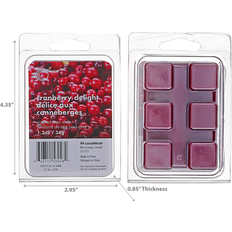 Red Wax Melt IH Casa Decor 6Pk Scented Cranberry Delight Wax Melt