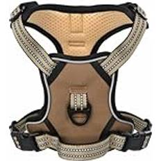 VidaXL Hundar - Hundhalsband & Selar Husdjur vidaXL Hundsele med reflekterande ränder Justerbar brun XL