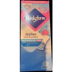 Toiletries Bodyform 4 pack of 20 regular deo daily fresh & protect liner breathable