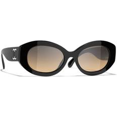 Solglasögon Chanel Oval Sunglasses C501W1 Frame - Black/Grey/Brown