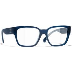 Chanel Square Peacock Blue Lenses Transparent Standard Fit Size