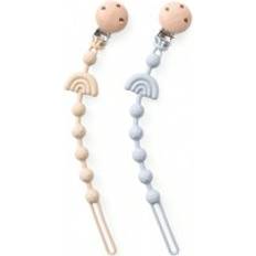 2pcs Baby Silicone Pacifier Clips, Baby Teething Toys Chew Dummy Holder Infant Nipple Holder Baby Accessories