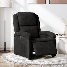 vidaXL Elektrisk Reclinerfåtölj Svart Sammet Fåtölj