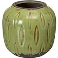 BigBuy Home Pistachio Ceramic Planter 16.5 x 16.5 x 15.5 cm