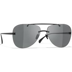 Chanel Dame Solbriller Chanel Pilot Sunglasses - Black