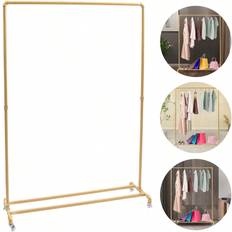 Gold Clothing Storage Shein Industrial Pipe Metal Garment Clothes Rack