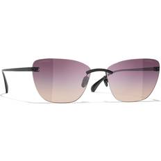 Chanel Dame Solbriller Chanel Woman Cat Eye Sunglasses - Black/Brown/Violet
