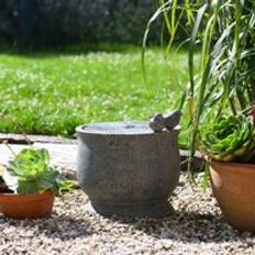Granite Effect Birdbath Water Feature With Birds
