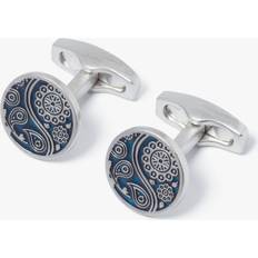 Blue Cufflinks Simon Carter Paisley Cufflinks, Navy