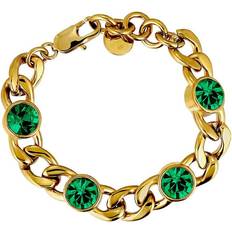 Dyrberg/Kern Armband Dyrberg/Kern DYRBERG/KERN ARIANE ARMBAND 430034 Gold, Green, ONESIZE ONESIZE