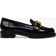 Radley Linden Row Leather Chunky Stirrup Loafers, Black