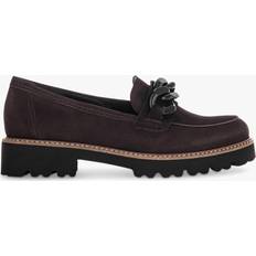 Gabor Low Shoes Gabor Squeeze Suede Chunky Loafers, Chocolate