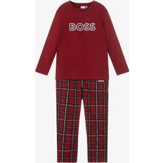 BOSS Red Check Cotton Pyjamas