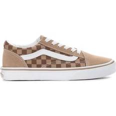 Children's Shoes Vans Kid's Old Skool V Checkerboard - Neutral Brown/True White