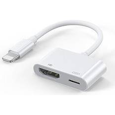 Lightning to HDMI Adapter for iPhone to 【Apple MFi Certified】 1080P HD Sync Screen