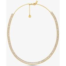 Michael Kors Jewelry Michael Kors 14K Gold-Plated Brass Tennis Necklace Gold ONE SIZE