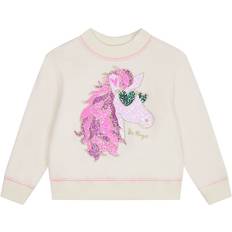 Wool Sweatshirts Children's Clothing BillieBlush Girls Fleece Unicorn Sweatshirt - Ivory