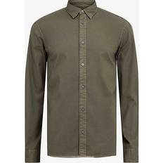 Brown Shirts AllSaints Stretch-Cotton Hawthorne Shirt brown