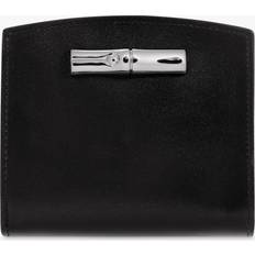 Longchamp Le Roseau Leather Wallet, Black