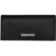 Wallets & Key Holders Longchamp Le Roseau Textured Leather Flap Over Wallet