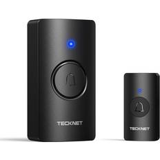 Tecknet Wireless Doorbell, Waterproof Doorbell Battery-Operated Cordless Door Chime Kit with up to 400M Wireless Range,5-Level Volume & 60 Chimes with 4.5