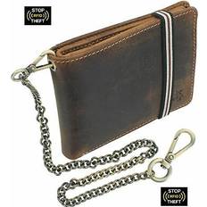 Wallets & Key Holders Visconti leather biker wallet with security chain rfid plus tap and go chn