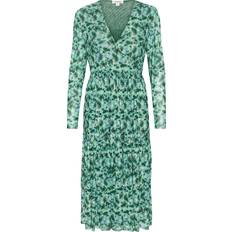 Soaked in Luxury Kjoler Soaked in Luxury Slaldora Nora Dress Ls Kjoler 30407727 Green Brushed Floral XXLARGE