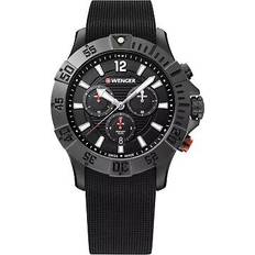 Wenger Watches Wenger swiss army 01.0643.120 seaforce black 43 mm msrp $395