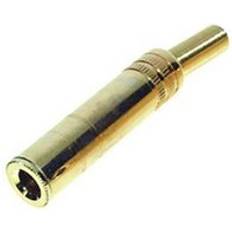 Kablar TRU Components 6.35 mm Koppling Rak Polantal 3 Stereo Gold