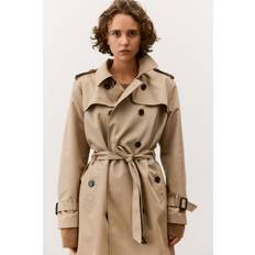 H&M XS Kåper & Frakker H&M Dame Beige Knelang trenchcoat