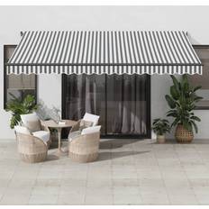 vidaXL Markise mit LED-Beleuchtung 450 x 300 cm