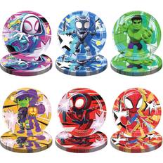 Yizeda 60 pcs spider party plates disposable paper plate spider friends birth. 1 1