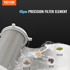 Plumbing VEVOR spin down filter, 40 micron whole house sediment filter for well water, 3